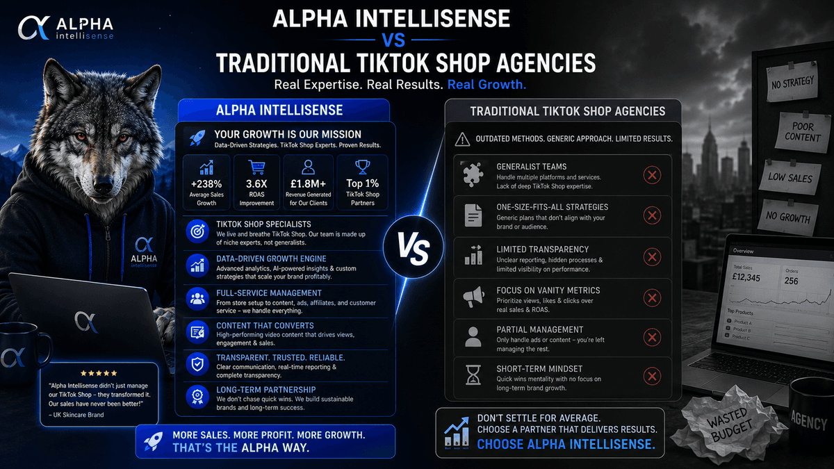 Alpha Intellisense vs Traditional TikTok Shop Agencies: Which Is Better for UK Brands in 2026?